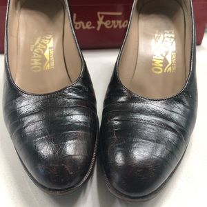 Salvatore Ferragamo croc heels